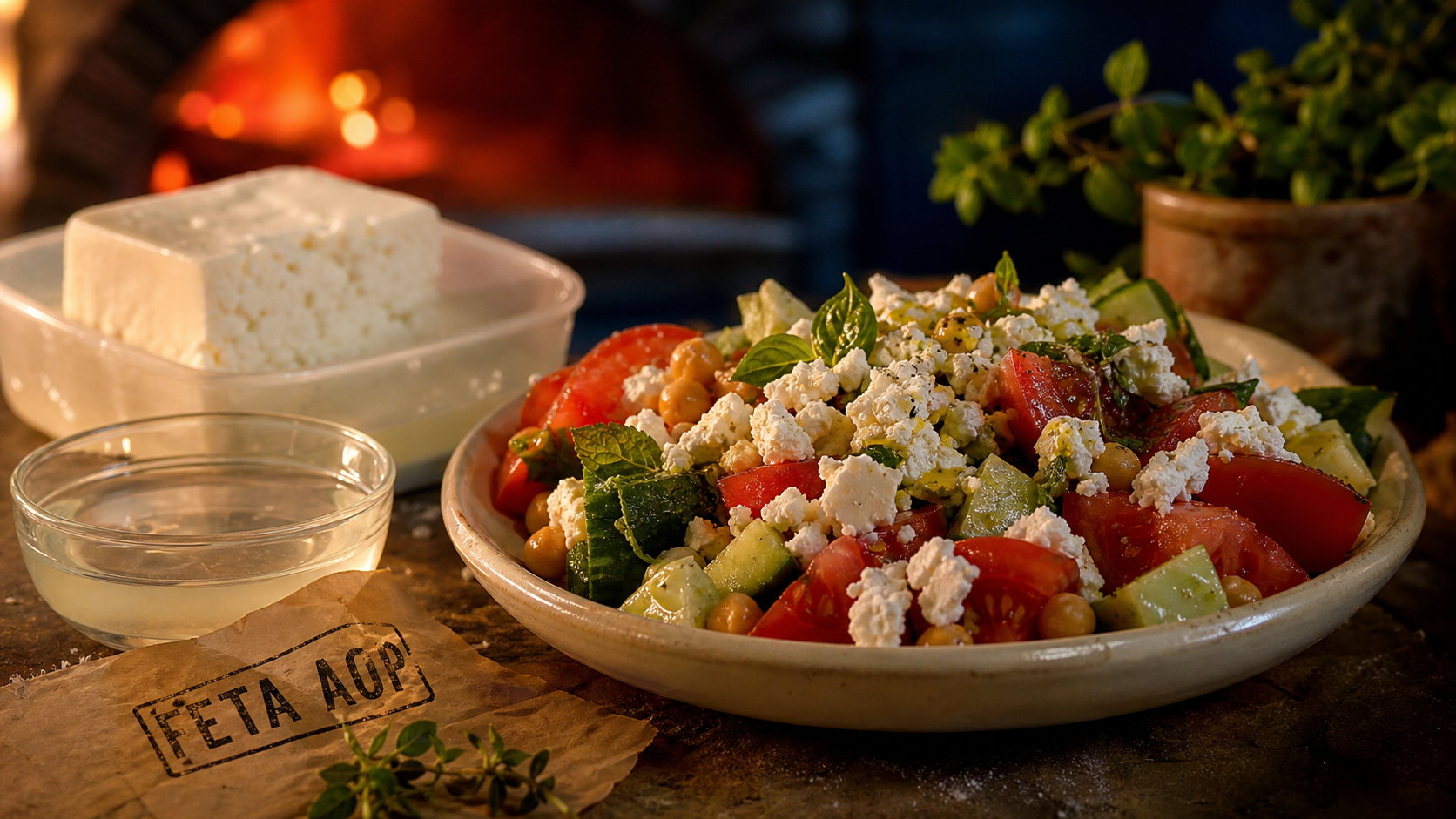 Bienfait feta : portion de 30 g, calcium, sodium à surveiller