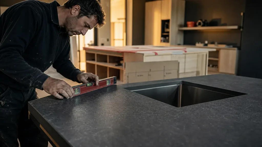 Dekton inconvénient : pose et chocs sur plan de travail en cuisine