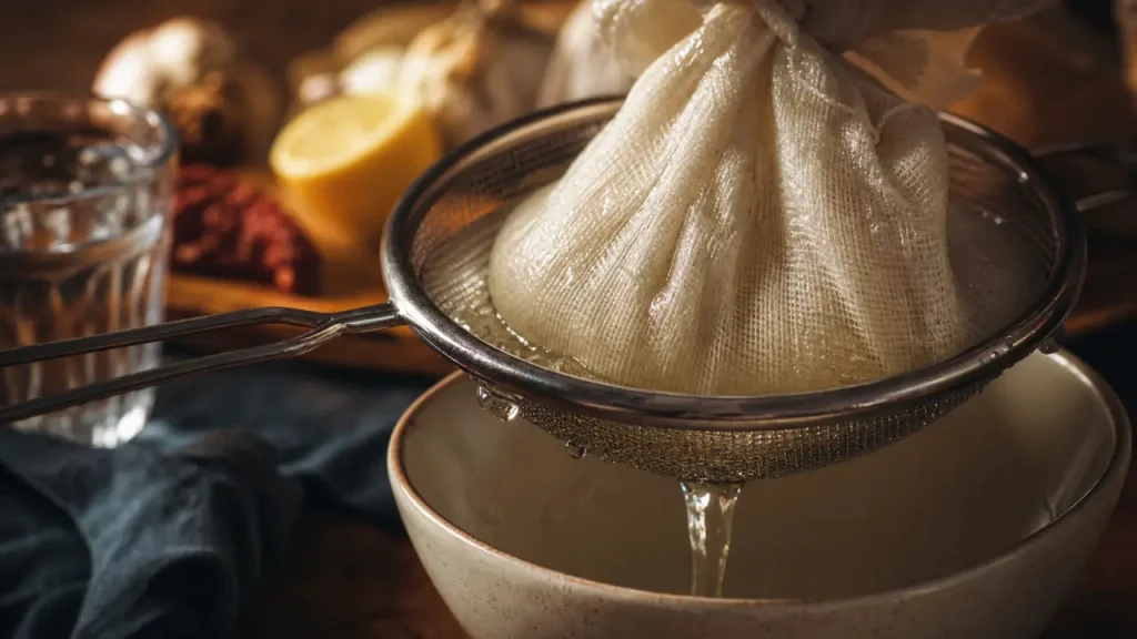 Étamine cuisine pour filtrer sauces, gelées et caillé
