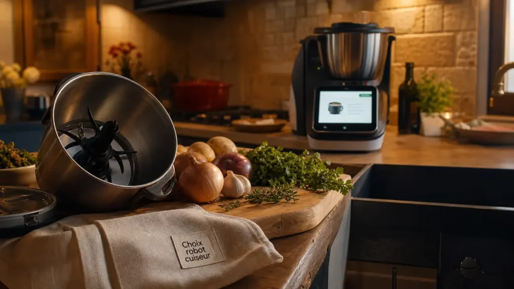 Magimix ou Companion : robot cuiseur en cuisine, préparation de recettes