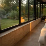 Muret pour veranda : intimité, lumière, parpaing enduit