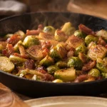 Recette choux de bruxelles lardons : poêlée dorée fondante aux lardons