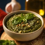 Recette pour pesto basilic maison, pesto au basilic émulsion