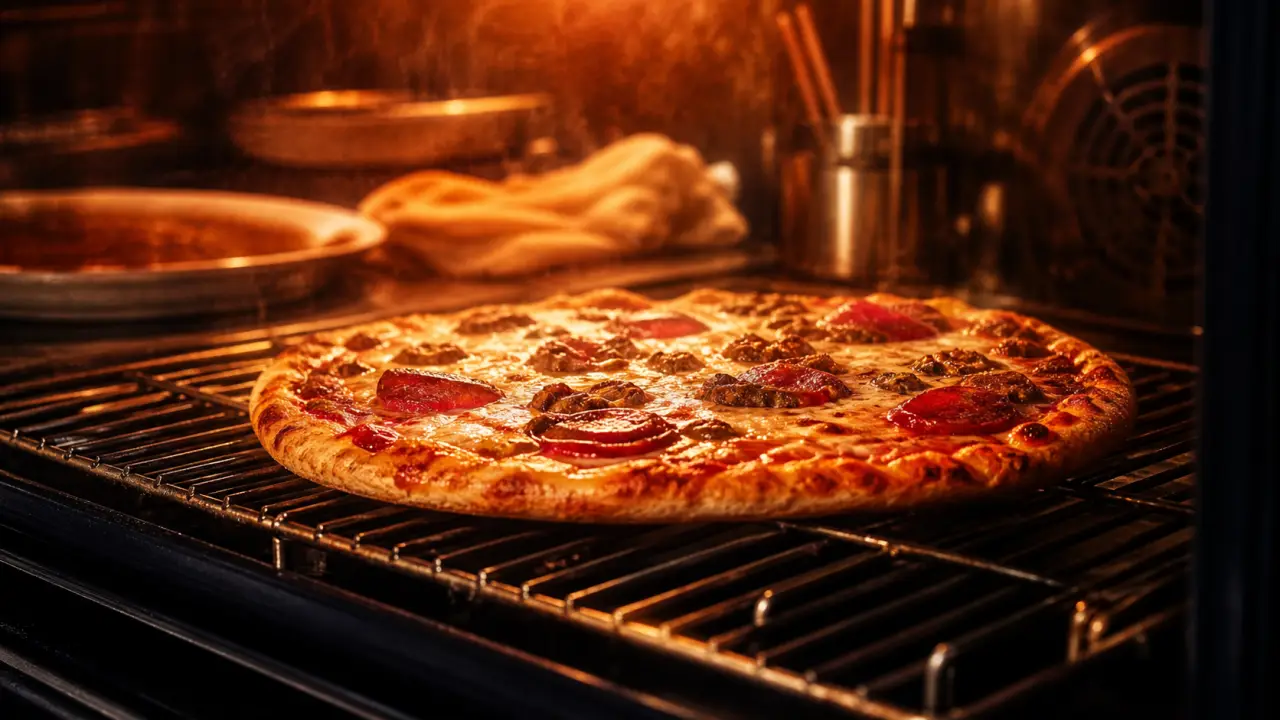 Réchauffer pizza four chaleur tournante : pâte et dessous croustillants