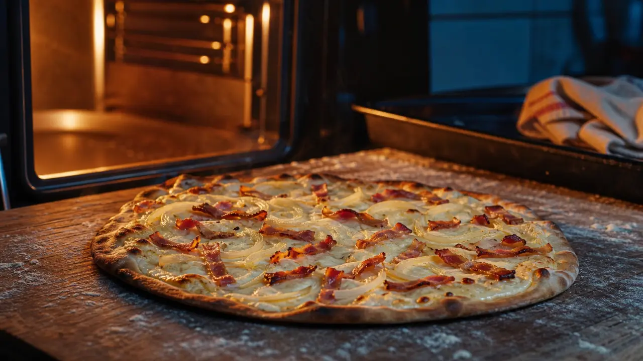 Tarte flambée four croustillante au four 250°C
