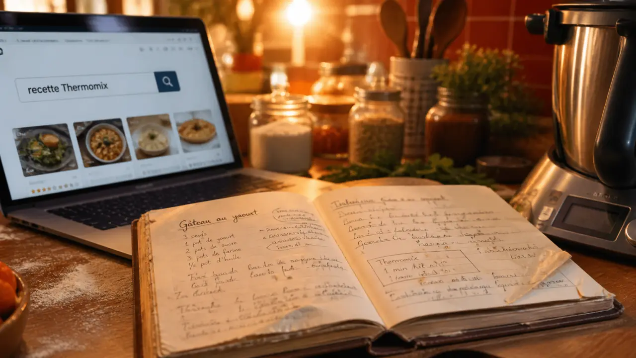Espaces recettes Thermomix : recherche Cookidoo/Cookomix sur table de recettes