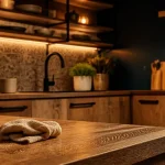 Cuisine en chêne huilée, modernisée sans peinture