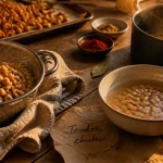 Préparation pois chiche : pois chiches en trempage et cuisson
