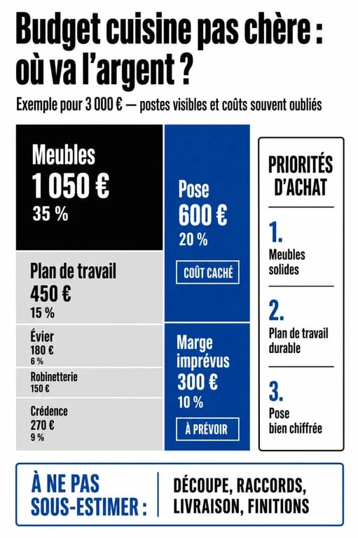 Faire une cuisine pas cher : répartition du budget et coûts cachés