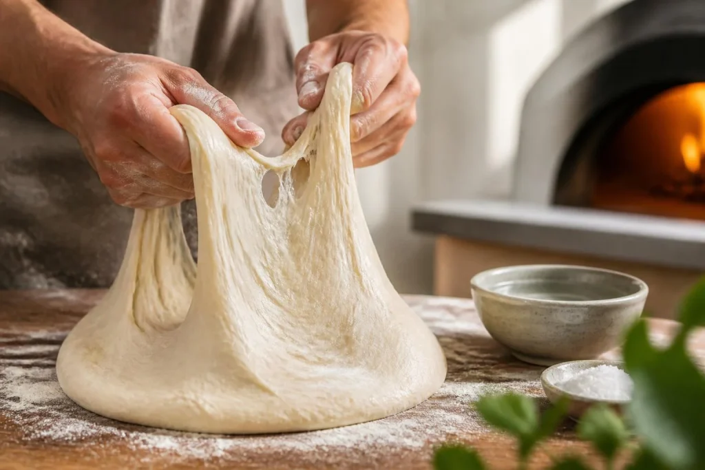 Pâte à pizza maison : farine riche en gluten et cuisson à 250°C
