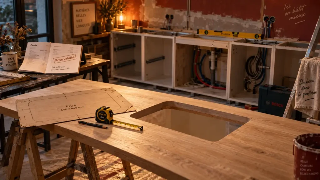 Pose cuisine en chantier : vérification devis incomplet