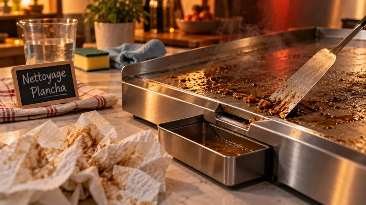 Comment nettoyer une plancha sans la rayer : inox, graisse et brûlé
