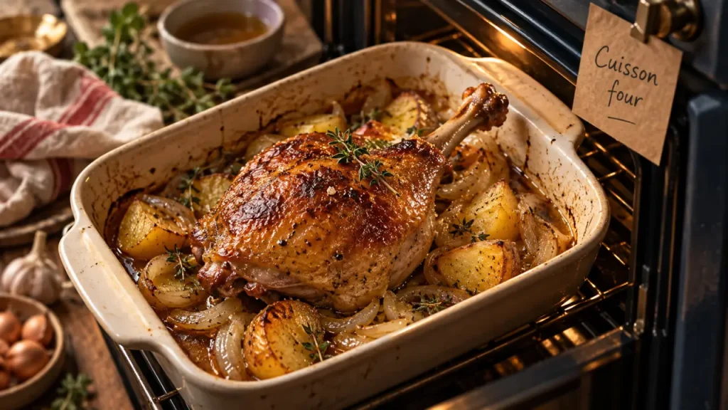 Cuisson cuisse de canard : peau croustillante